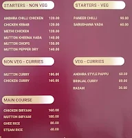 Savya Ruchi menu 1