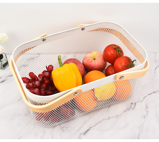 Title 2, Durable metal family storage basket provides or...