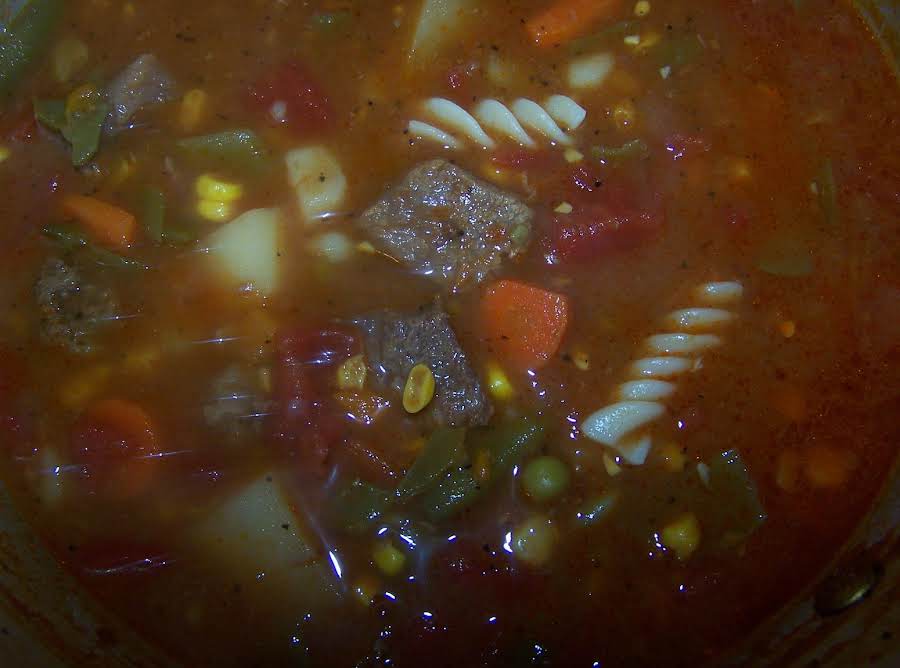 Gail's Homemade Vegetable Beef Soup Recipe | Just A Pinch Recipes