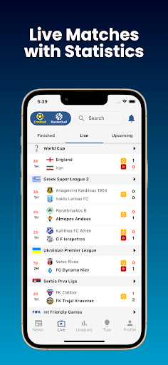 Screenshot 8XScore - sports live score