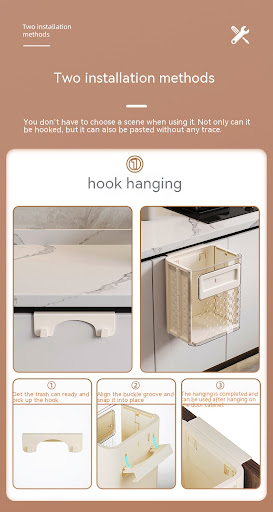 Title 9, Household Kitchen Folding Trash Can Wall Hangin...