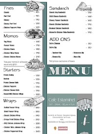 Cafe Estaminet menu 2