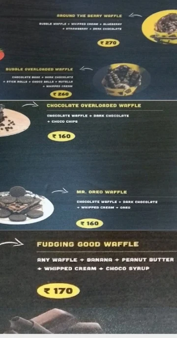 Belgian Waffle Factory menu 