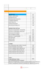 Zyka Hindustani menu 8