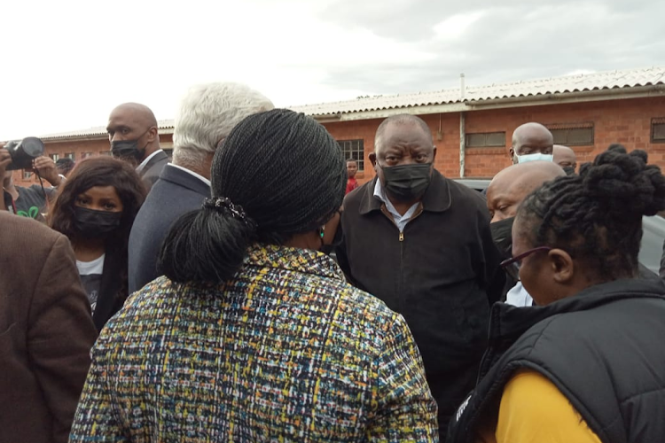 President Cyril Ramaphosa visits Bhekisisa High School in Ntuzuma on Wednesday.