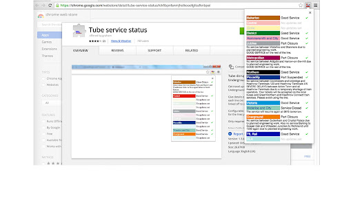 London Underground status updates