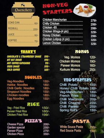 The Dark Knight Cafe menu 