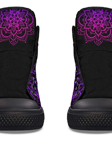 Bedrukte hoge canvas schoenen voor - 1