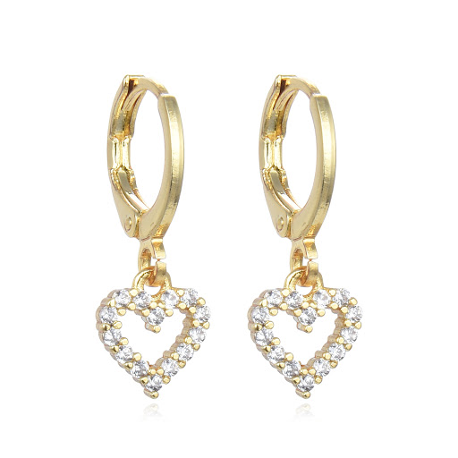 Title 2, Zircon Love Heart Earrings Sweet Romantic Femal...
