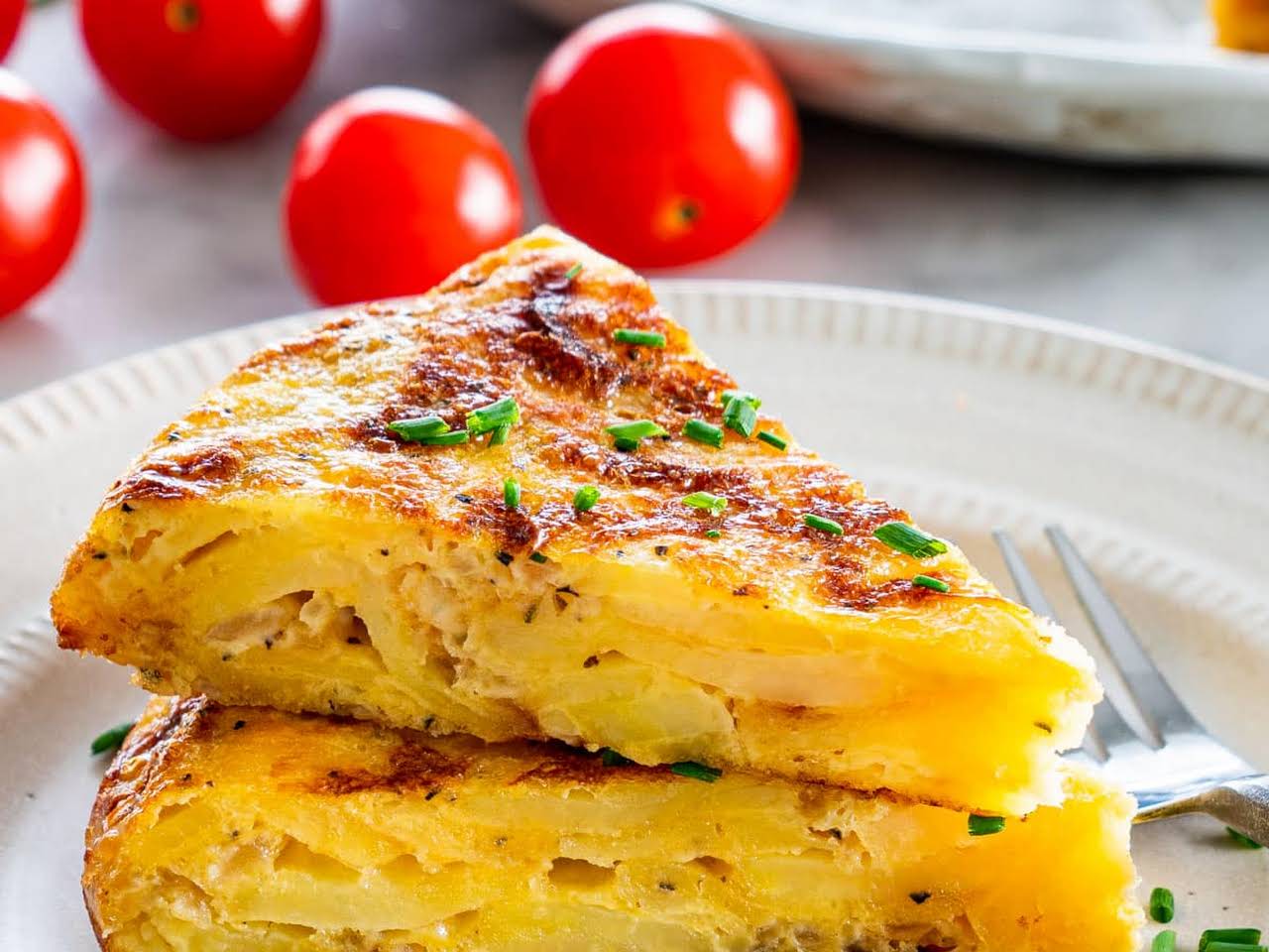 Spanish Tortilla Omelette with Chilli, Thyme, and Garlic - Love the Kitchen