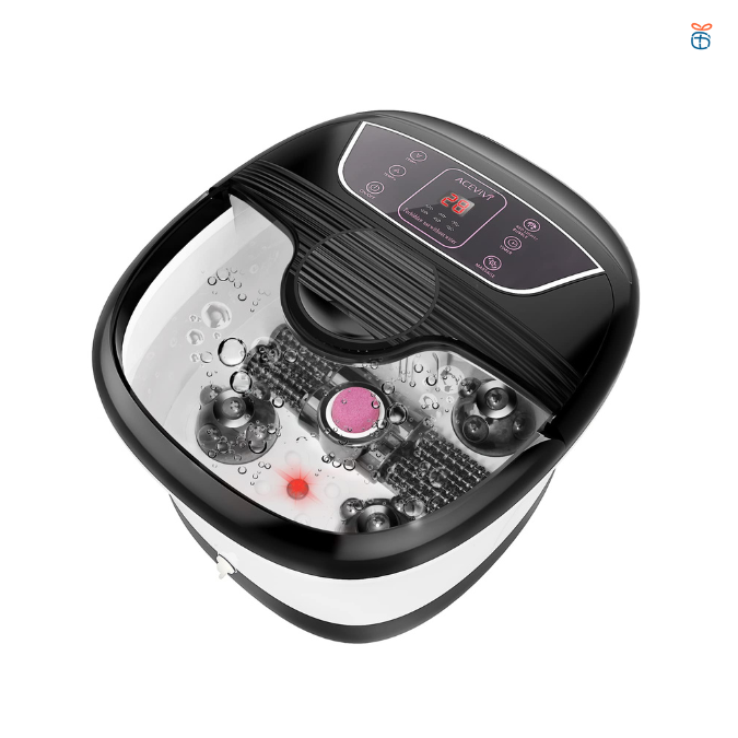 Foot Spa Bath Massager with Automatic Shiatsu Massaging Rollers