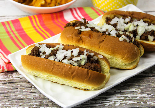 Texas Hot Dogs With Chili Sauce.