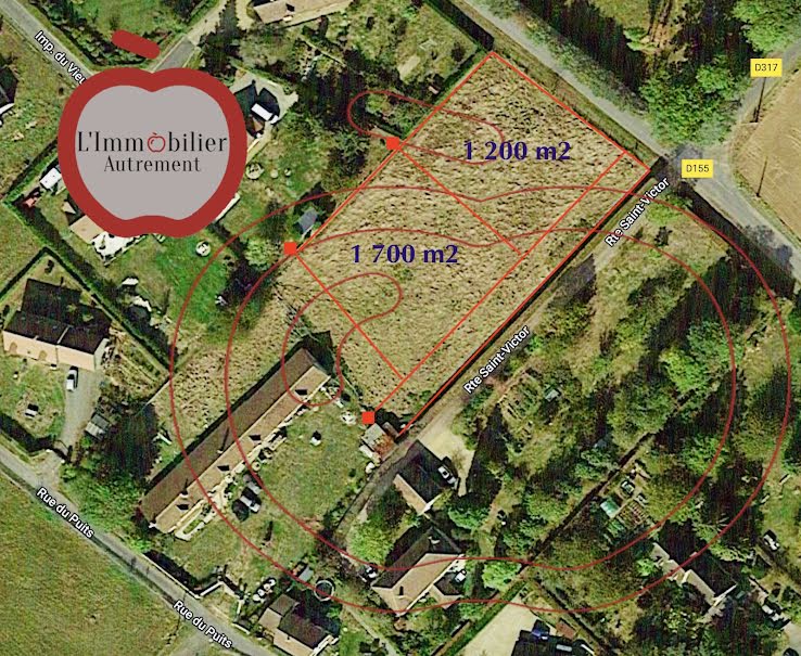 Vente terrain  1200 m² à Boissy-lès-Perche (28340), 28 000 €