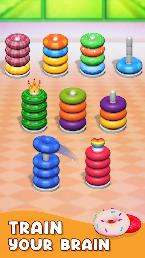 Screenshot Hoop Stack - Donut Color Sort