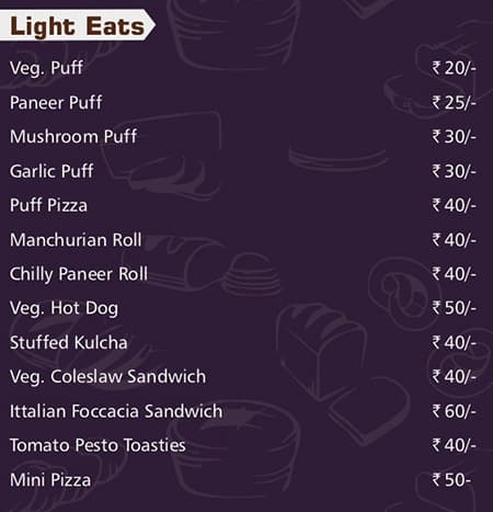 Prakash Chat Bhandar menu 