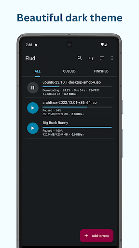 Screenshot Flud - Torrent Downloader