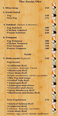 The Sushi Oke menu 2