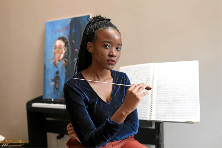 Ofentse Pitse is well on her way to becoming an accomplished conductor, and has put together an orchestra, 'Anchored Sound'.