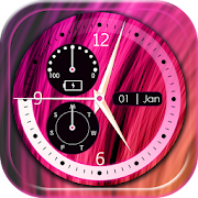 Neon Live Clock Wallpaper with Date  Icon