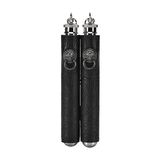 Title 6, Chinese Style Leather Case Stainless Steel Wine...