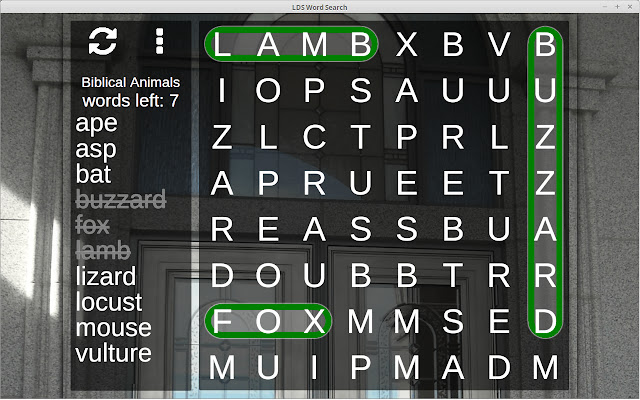 LDS Word Search Puzzle chrome extension