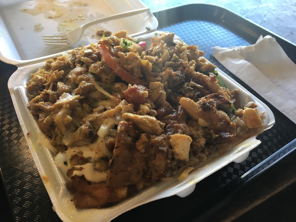 Chicken shawarma platter