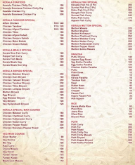 Kerala Express menu 2