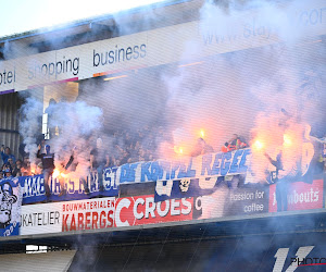 📷 Weer van dat: Limburgse derby tussen STVV en KRC Genk stilgelegd nadat bezoekende fans vuurpijlen op het veld werpen