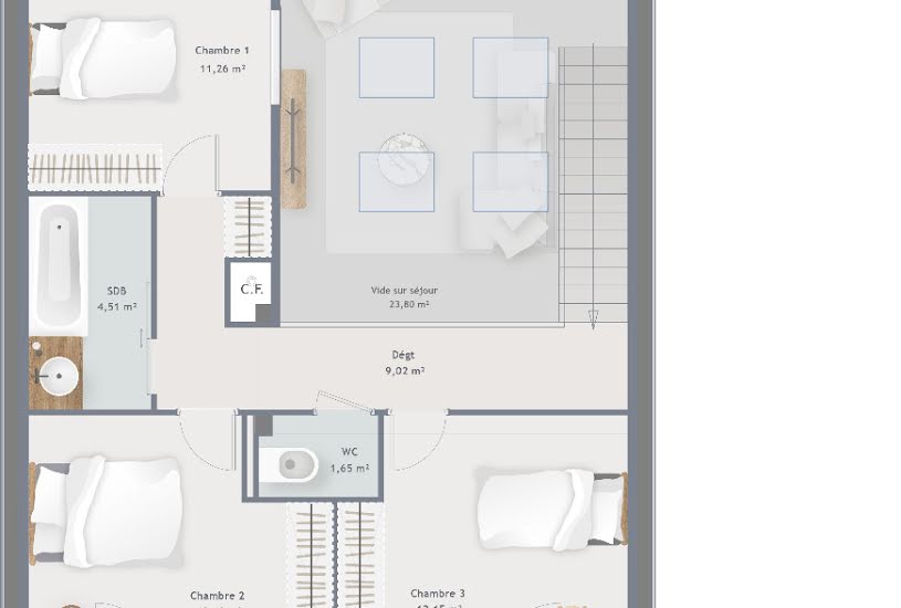  Vente Terrain + Maison - Terrain : 759m² - Maison : 122m² à Roissy-en-France (95700) 