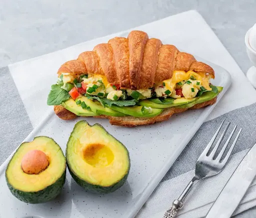 Avo Chilli Cheese Scrambled Egg Croissant