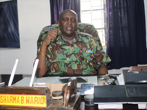 Athi River police boss Sharma Wario yesterday /GEORGE OWITI