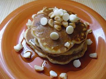 White Chocolate Chip Macadamia Nut Pancakes