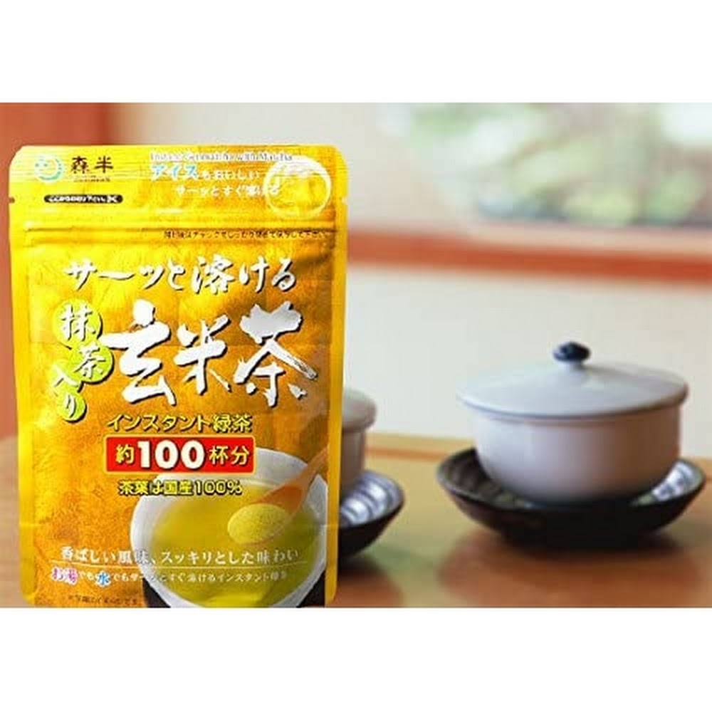 日本森半 煎 抹茶入玄米茶粉 東川店