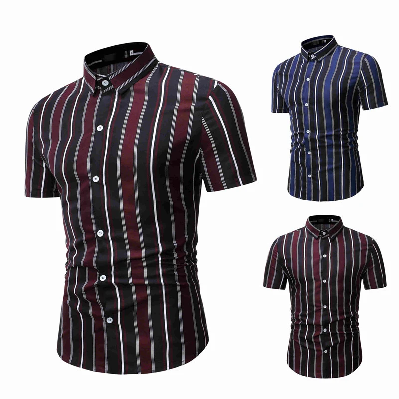 Title 2, Heren Casual T-shirt met korte mouwen en gestre...