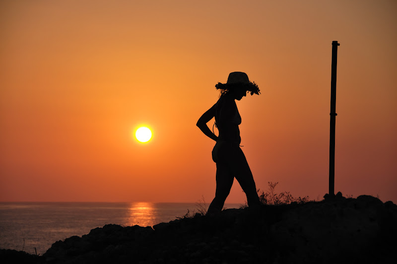 Tramonto a punta Ristola (Salento), Puglia. di Violeonardo