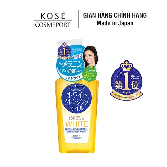 Dầu Tẩy Trang Làm Sạch Tế Bào Chết Kosé Cosmeport Softymo White Cleansing Oil (230Ml)