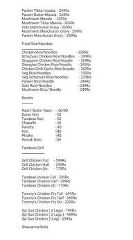 Tommy's Bucket Biryani menu 1