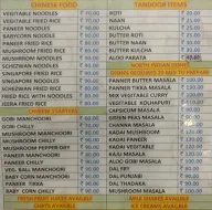 Udupi Grand menu 2