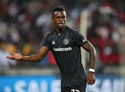 Innocent Maela of Orlando Pirates during the Absa Premiership 2018/19 match between Orlando Pirates and Mamelodi Sundowns at Orlando Stadium, Johannesburg on 01 May 2019.