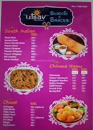 utsav sweets and snacks menu 1