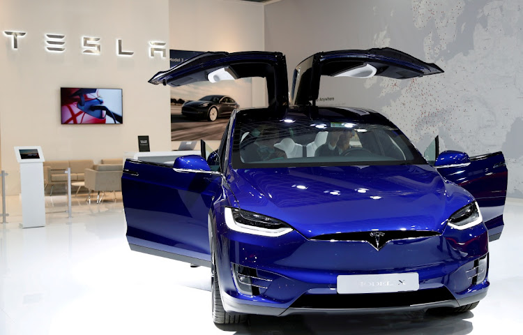 A Tesla Model X electric car at the Brussels Motor Show in Belgium, January 9 2020. Picture: REUTERS/FRANCOIS LENOIR