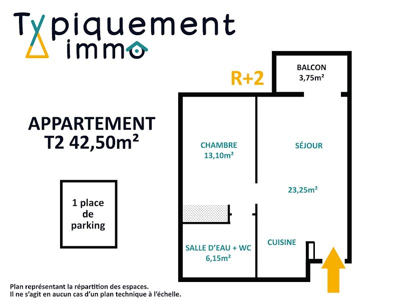 Vente appartement 2 pièces 42.5 m² à Toulouse (31000), 85 000 €