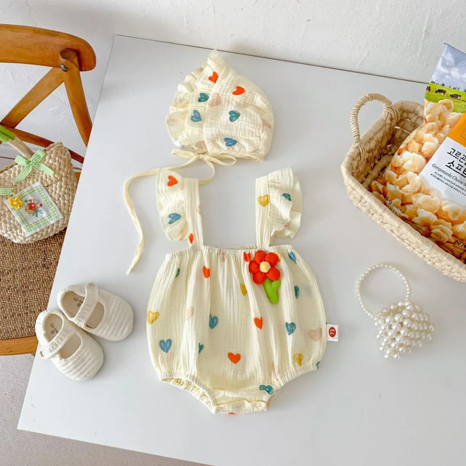 Zomer baby jumpsuit Sling romper lichtgewicht ademend Perfect voor warme dagen Comfortabel en stijlvol ideaal voor de zomer.