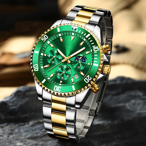 Title 3, Mens Fashion Multifunctional Chronograph Three...