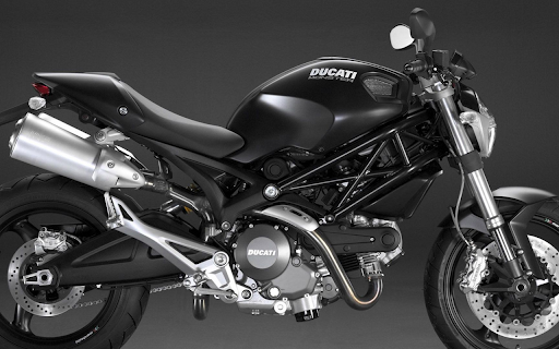 Stylish Black Ducati Motorcycle Stands Out screenshot 2