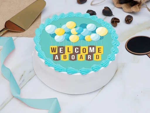 Welcome Aboard Photo Cake