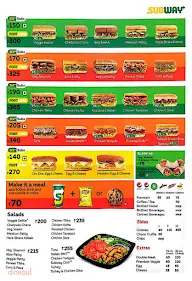 Subway menu 1