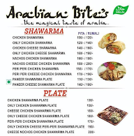 Arabian Bites menu 1