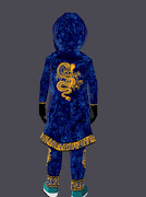 An undated handout image of virtual clothing piece 'The Blue Dragon Warrior' kimono.