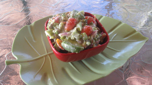 Avocado Tomato & Broccoli Slaw - the perfect side dish for your barbecue or cookout!